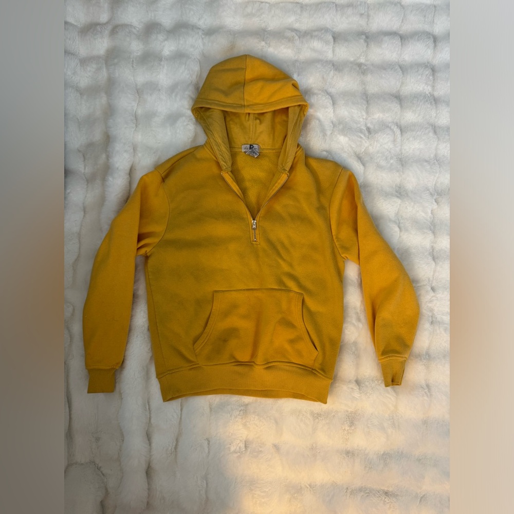 IF IT WERE ME woman’s dark yellow zip up hoodie